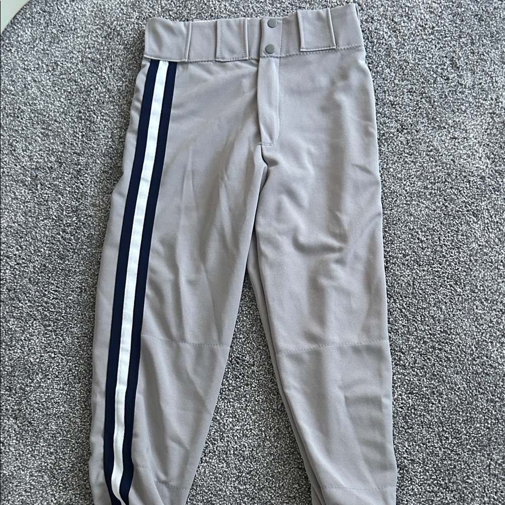 Men's Gray baseball pants - striped on sides